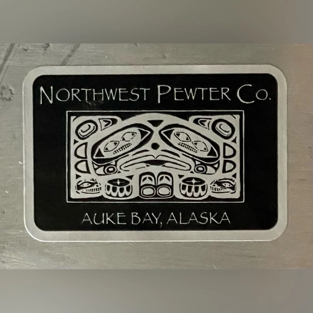 Alaskan Salmon Design Pewter Tray Northwest Pewter Co Auke Bay Alaska